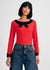 Long-Sleeved Knit Bow Top