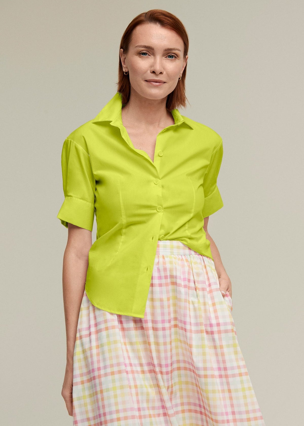 Puff Sleeve Cotton Shirt