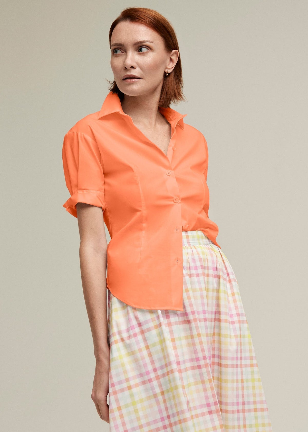 Puff Sleeve Cotton Shirt